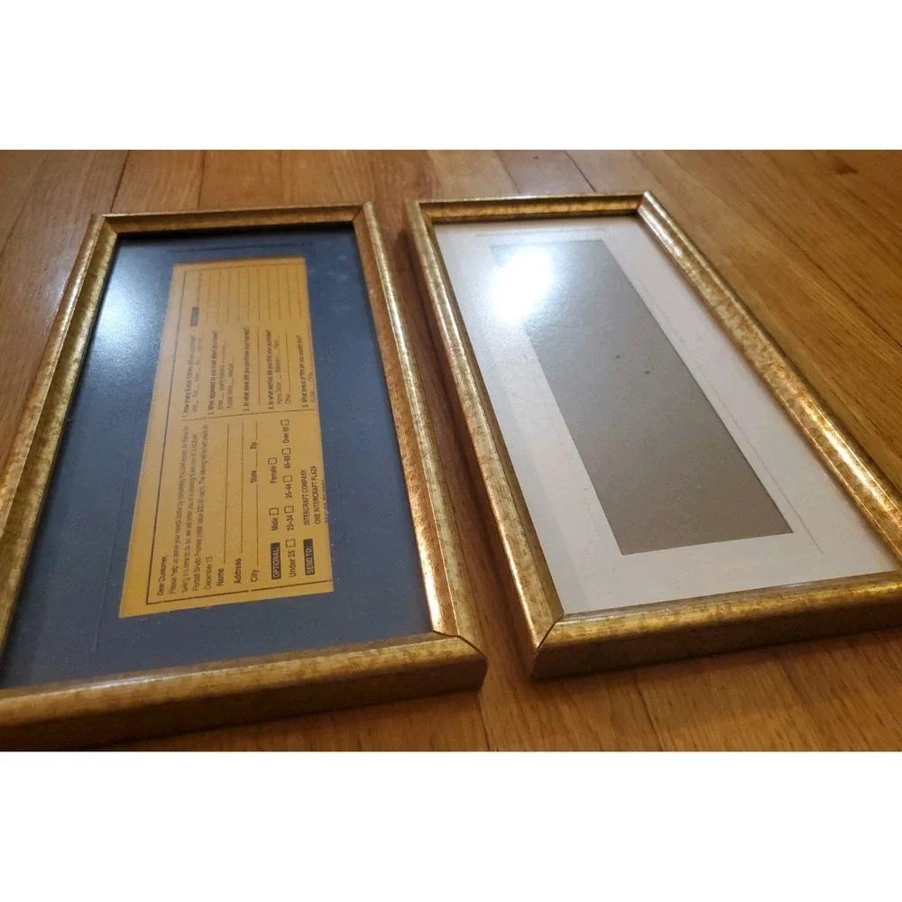 Vintage Kodak Portrait Studio Picture Frames Pair Gold Mottled Intercraft